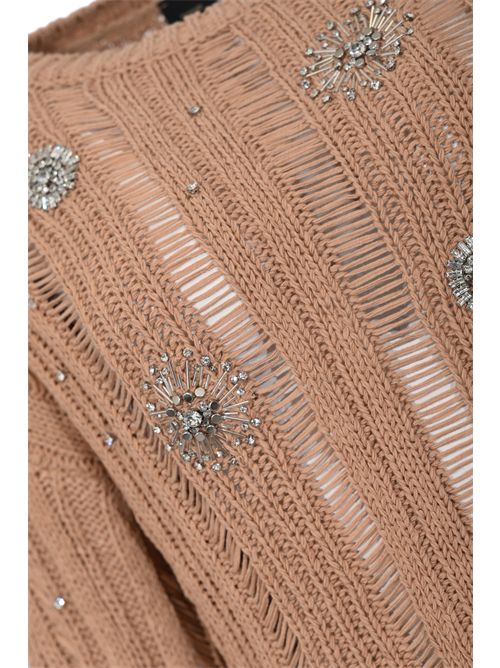 Maglione traforato Pressione in misto cotone con dettagli gioiello PINKO | 106308 A34CQ30